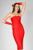 Red Lace Sculpt Dress