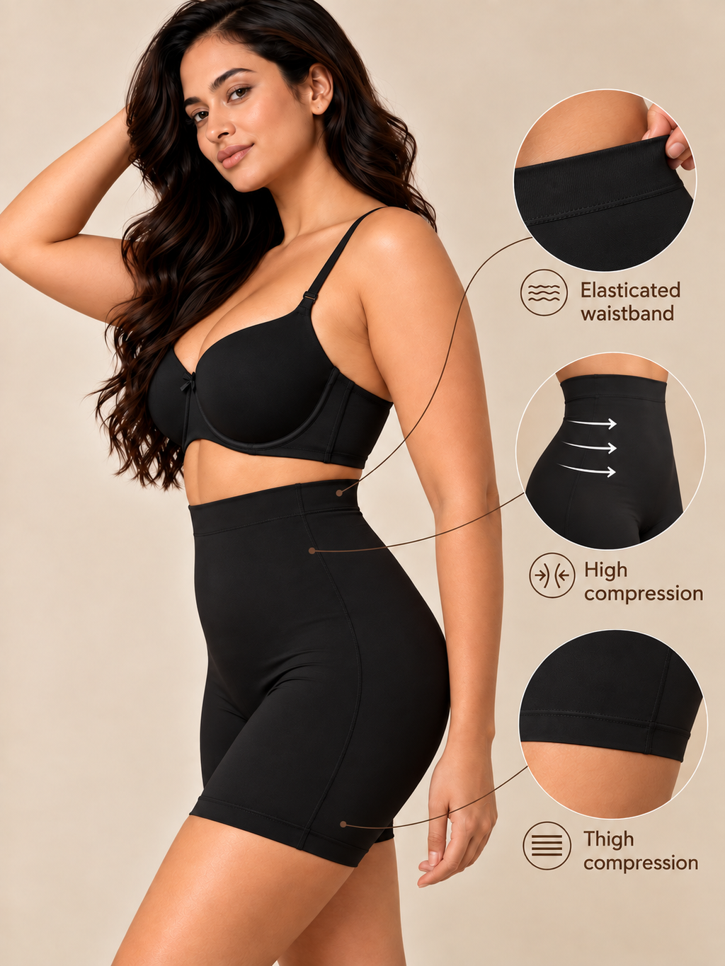 High Rise Shaping Shorts
