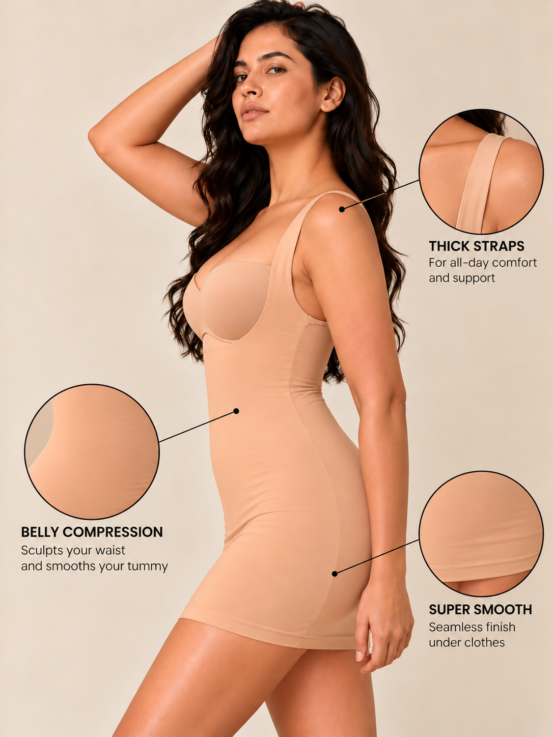 Open Bust Shaping Dress