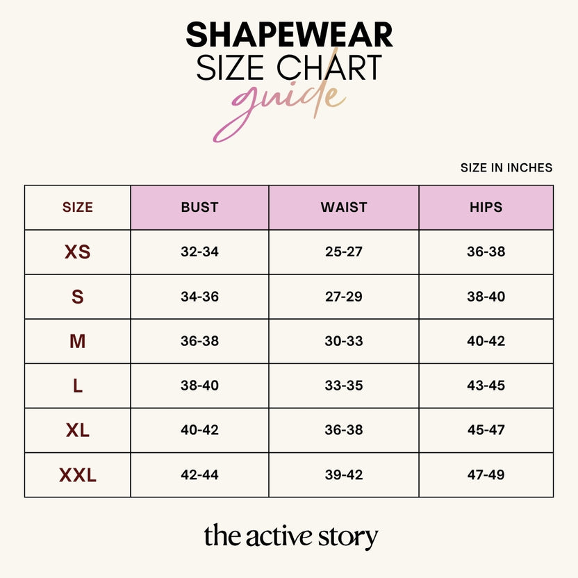 Oneractive Size Guide Find your Fit – The Active Story